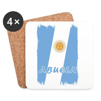 Argentina grandmother design - Coasters (set of 4) - white - Front