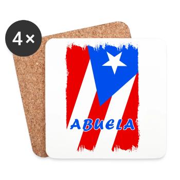 Puerto Rico grandmother flags design - Coasters (set of 4) - white - Front