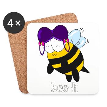 bee h - Untersetzer (4er-Set) - Weiß - Vorne