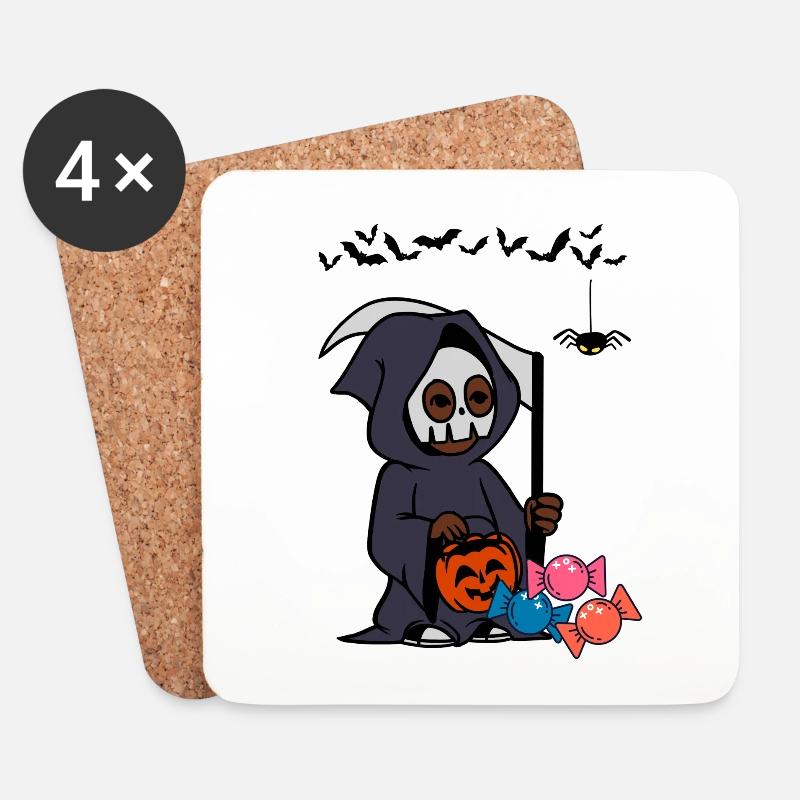 MASO - SKELETT HALLOOWEEN MARBOSSTA - Untersetzer (4er-Set) - Weiß
