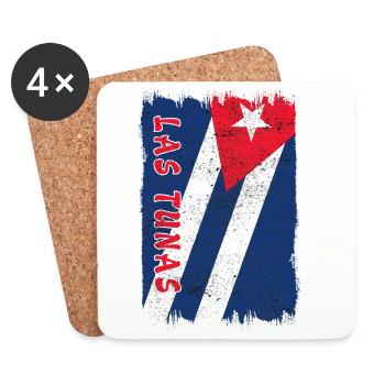 Las Tunas Cuba vintage flag - Coasters (set of 4) - white - Front