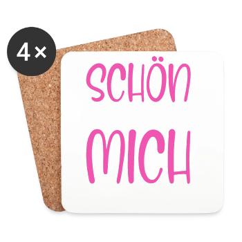 Schön dass es mich gibt - Untersetzer (4er-Set) - Weiß - Vorne