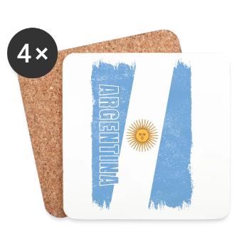 Argentina flag - Coasters (set of 4) - white - Front