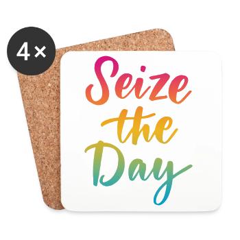 Saisissez le jour - Dessous de verre (lot de 4) - blanc - Devant