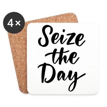 Saisissez le jour - Dessous de verre (lot de 4) - blanc - Devant