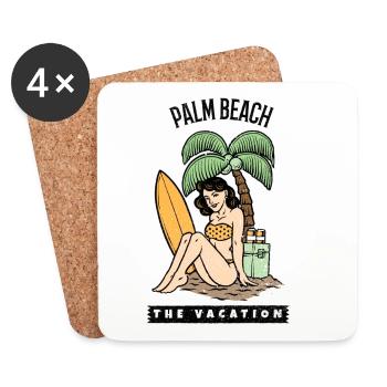 Palm Beach pin up - Untersetzer (4er-Set) - Weiß - Vorne