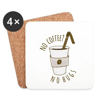 No Coffee? - Coasters (set of 4) - white - Front