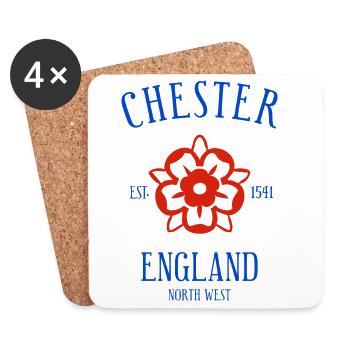 CHESTER England - Untersetzer (4er-Set) - Weiß - Vorne
