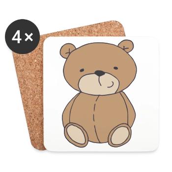 Bear Cute - Coasters (set of 4) - white - Front