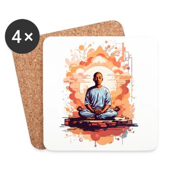 Meditation exercise - Coasters (set of 4) - white - Front