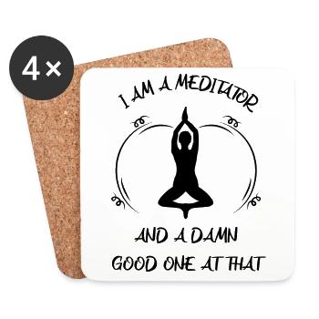 Meditaion - Coasters (set of 4) - white - Front