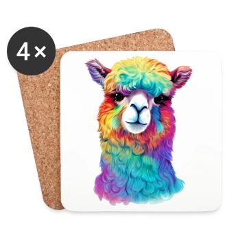 Alpaca - Coasters (set of 4) - white - Front