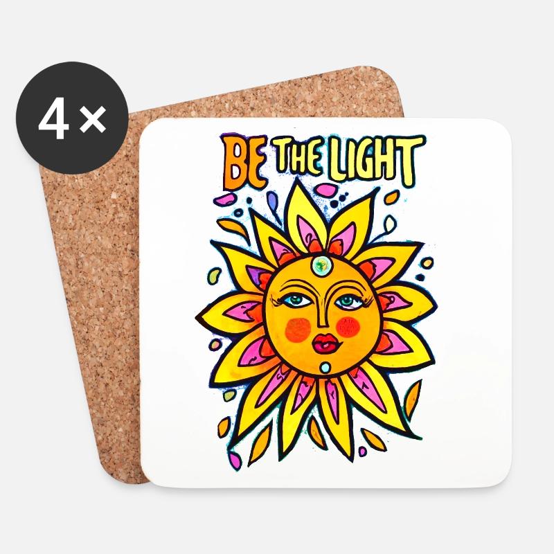 Be the Light - Untersetzer (4er-Set) - Weiß