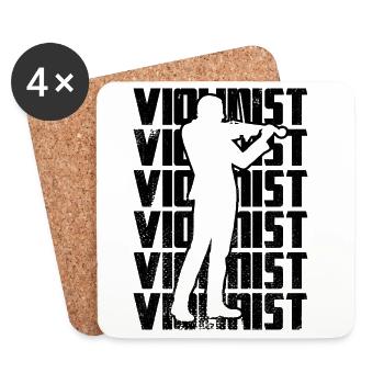 Violinist - Coasters (set of 4) - white - Front