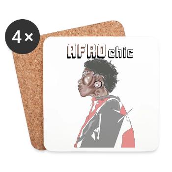 Afro chic - Coasters (set of 4) - white - Front