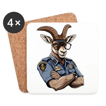 Police Capricorn - Coasters (set of 4) - white - Front
