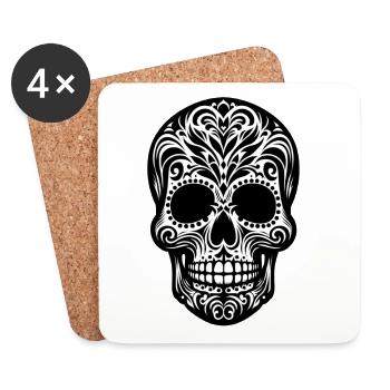 Santa Muerte - Untersetzer (4er-Set) - Weiß - Vorne
