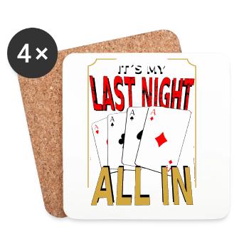 Last Night JGA - Untersetzer (4er-Set) - Weiß - Vorne