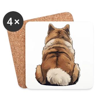 Akita - Coasters (set of 4) - white - Front