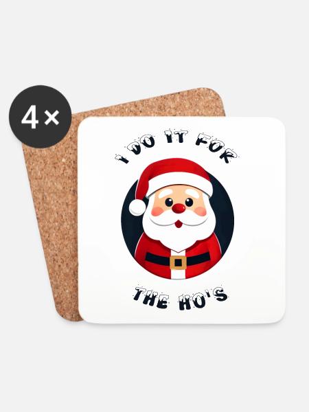 Santa Nicht Für Die Kids - Untersetzer (4er-Set) - Weiß