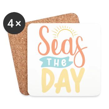 Seas The Day - Coasters (set of 4) - white - Front