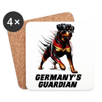 Rottweiler Hunde Deutschland Design - Untersetzer (4er-Set) - Weiß - Vorne