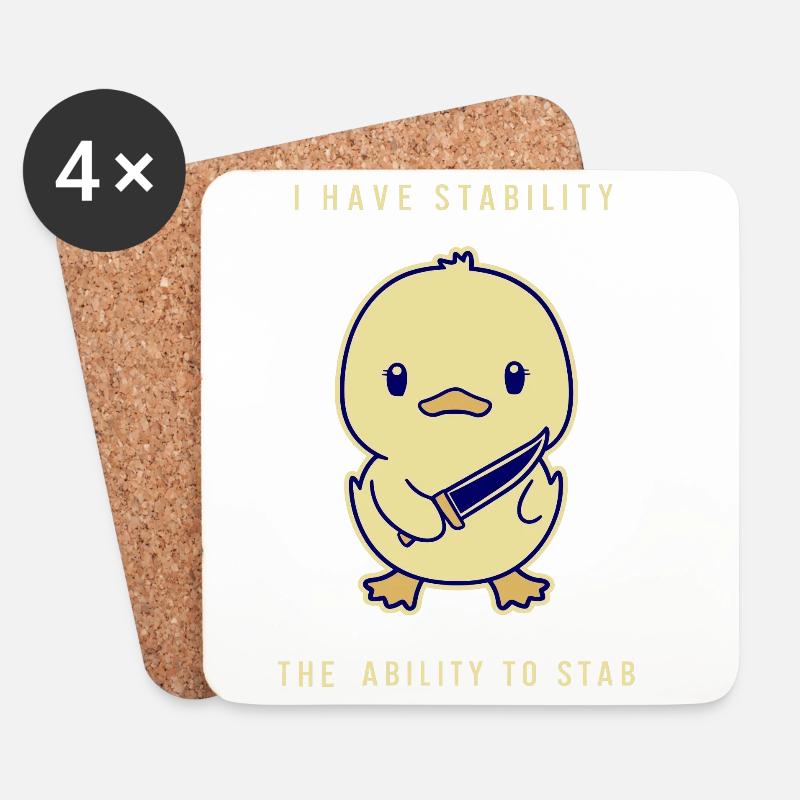I Have Stability - The Ability To Stab - Untersetzer (4er-Set) - Weiß