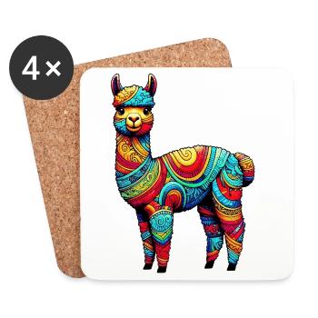 Alpaca - Coasters (set of 4) - white - Front