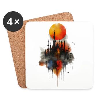 Sunrise Masjid Transparent - Coasters (set of 4) - white - Front