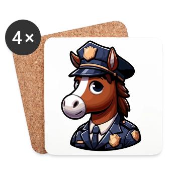 Patrol Pony: The Hoof of Law - Coasters (set of 4) - white - Front