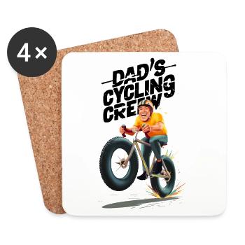 Vibrant Off-Road Cycling Illustration - Coasters (set of 4) - white - Front