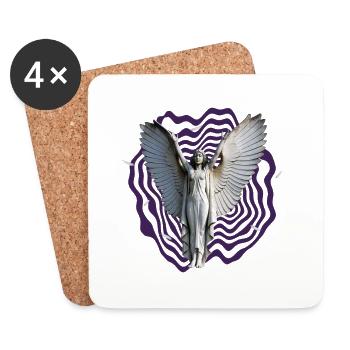 Fallen Angel - Coasters (set of 4) - white - Front