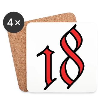 18 - Dessous de verre (lot de 4) - blanc - Devant