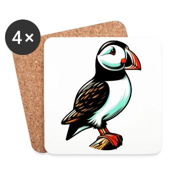Puffin - Coasters (set of 4) - white - Front