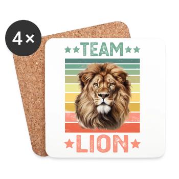 Lion - Coasters (set of 4) - white - Front