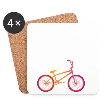 Bike Revolution Yoga Motivierendes Design - Untersetzer (4er-Set) - Weiß - Vorne