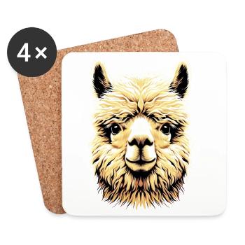 Alpaca - Coasters (set of 4) - white - Front