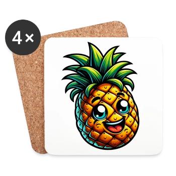 Pineapple - Coasters (set of 4) - white - Front