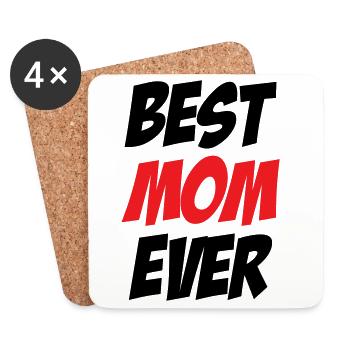 Best Mom - Mother's Day - Coasters (set of 4) - white - Front