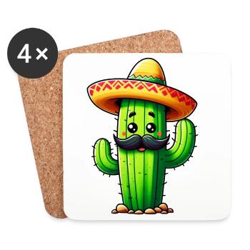 Cactus - Coasters (set of 4) - white - Front
