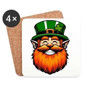 Irish Leprechaun Ireland - Coasters (set of 4) - white - Front