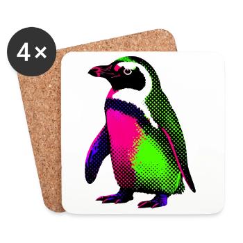 Pingouin - Dessous de verre (lot de 4) - blanc - Devant