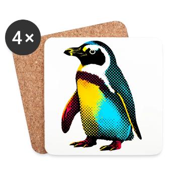 Pingouin - Dessous de verre (lot de 4) - blanc - Devant