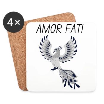 Amor Fati - Untersetzer (4er-Set) - Weiß - Vorne