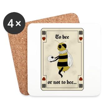 Être ou ne pas être - Dessous de verre (lot de 4) - blanc - Devant