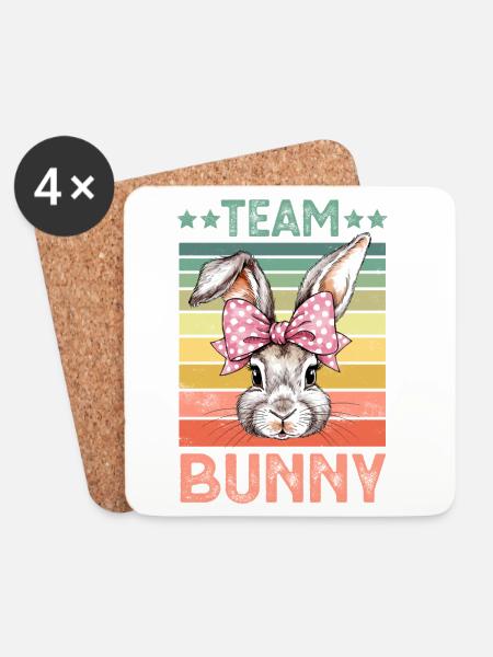 Rabbit Rabbit - Coasters (set of 4) - white