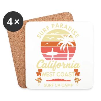 Surfers Paradise - Coasters (set of 4) - white - Front