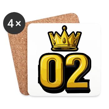 2 Number Crown - Coasters (set of 4) - white - Front