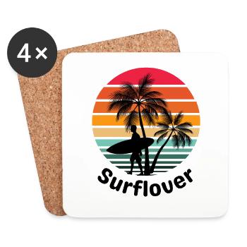 Surflover - Coasters (set of 4) - white - Front