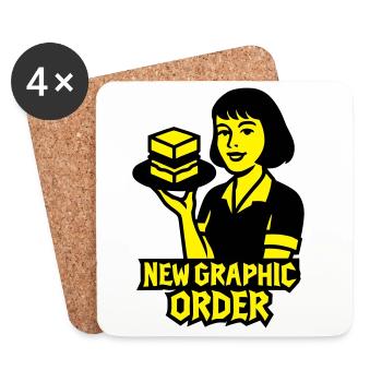 New Graphic Order #1 - Coasters (set of 4) - white - Front
